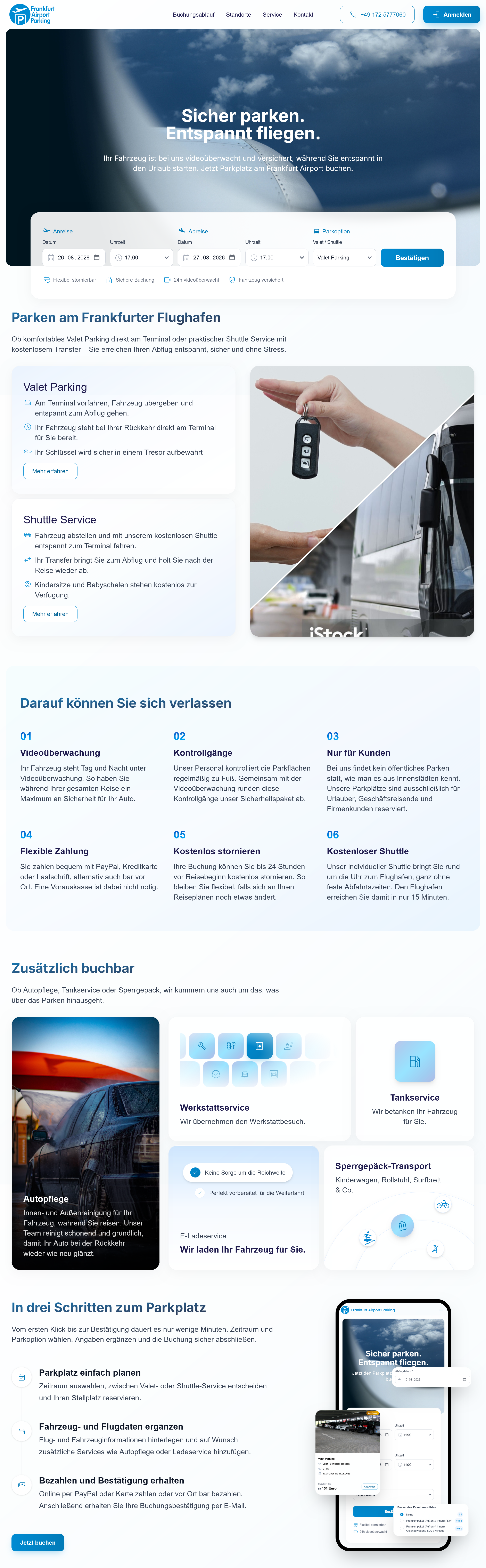 Frankfurt Parking Webseite